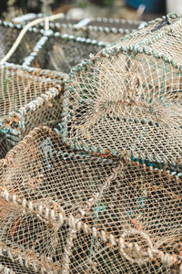 Close-up of fishing net