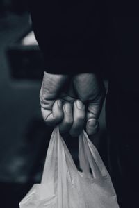 Close-up of man hand