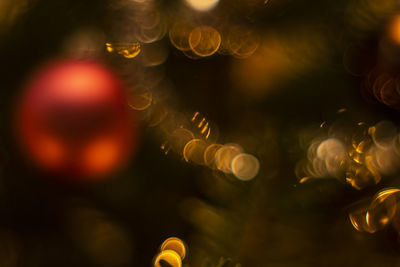 Defocused image of illuminated lights