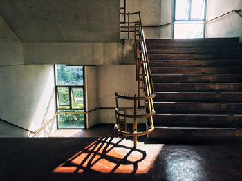 Stairs in window at home