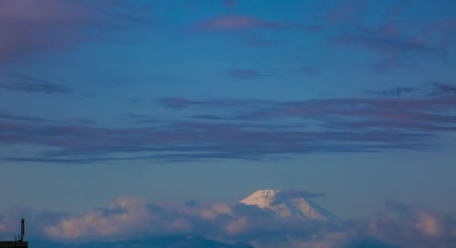 Low angle view of clouds in sky during sunset