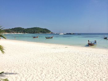 Boats in sea