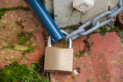 Close-up of padlock