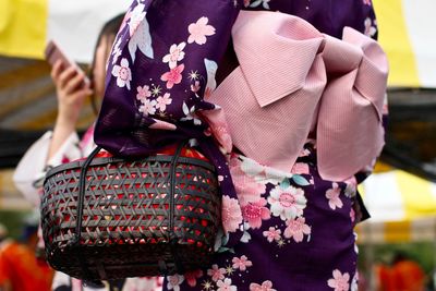 Close-up of young woman dancing