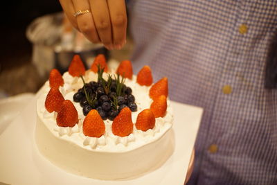 Close-up of cake in plate