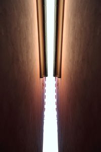 High angle view of illuminated wall