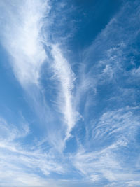 Low angle view of vapor trail in sky