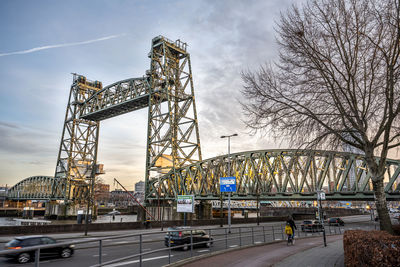 Bridge over river against sky