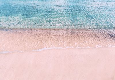 High angle view of beach