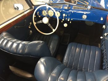 High angle view of vintage car