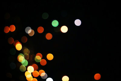 Defocused lights at night