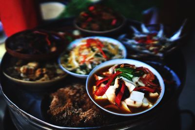 Close-up of served food