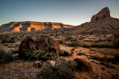 View of rock formations