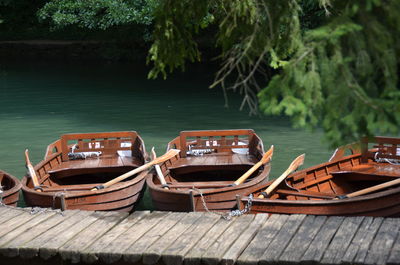 Boats in river