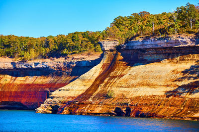 Rock formations in river