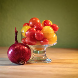 Close-up of christmas decorations on table