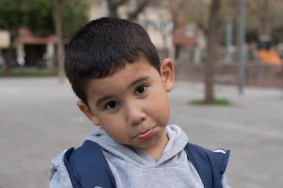 Close-up portrait of boy