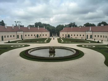 Fountain against sky