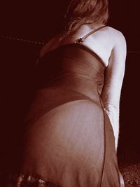 Rear view of a woman