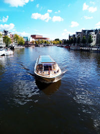 Boats in lake