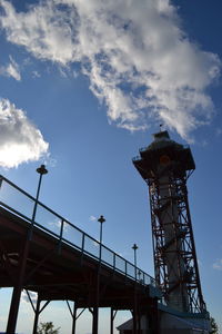 Low angle view of bridge against sky