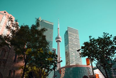 Low angle view of buildings against sky