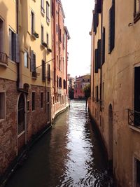 Canal amidst buildings in city