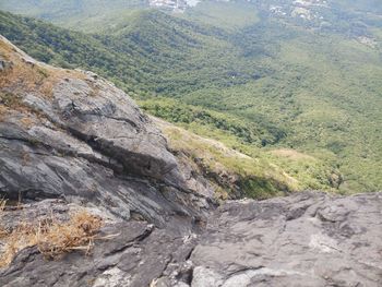 High angle view of valley