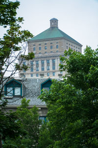 Low angle view of building against clear sky