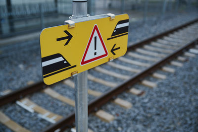 Close-up of road sign