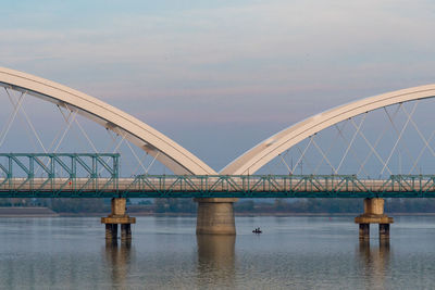 Bridge over river against sky