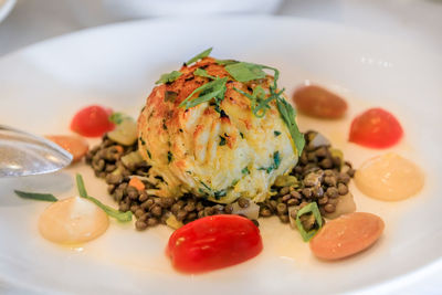 Close-up of food in plate