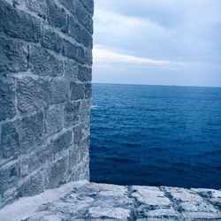 Close-up of sea against sky