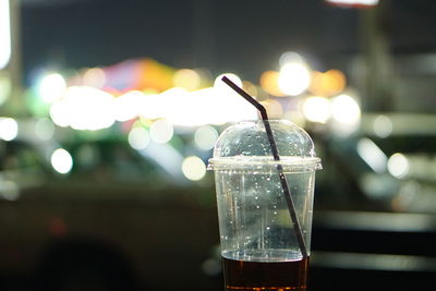 Close-up of drink in water