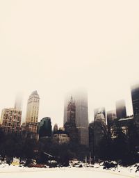 View of skyscrapers in city