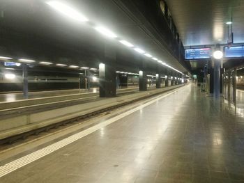 Train on railroad station platform