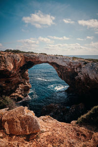 Rock formations at seaside