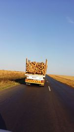 View of road against clear sky