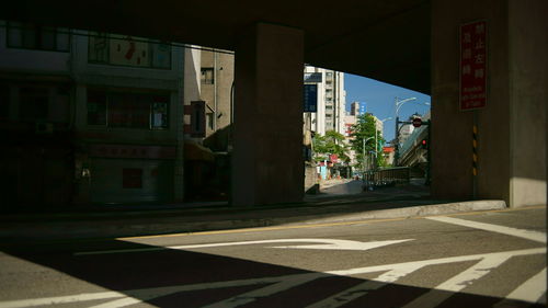 View of city street