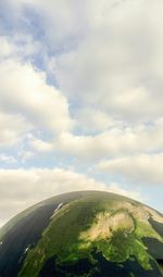 Scenic view of land against sky