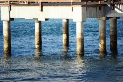 Scenic view of pier over sea