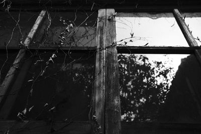 Low angle view of abandoned building