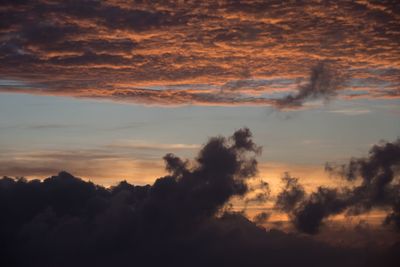 Low angle view of sky during sunset