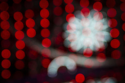 Defocused image of illuminated lights