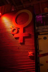 Close-up of illuminated text