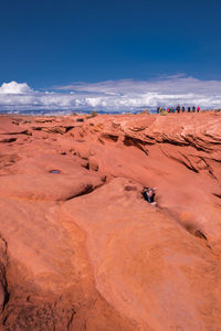 Scenic view of desert against sky