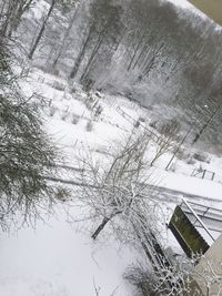 Scenic view of snow covered landscape