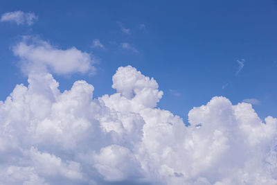 Low angle view of white clouds in sky