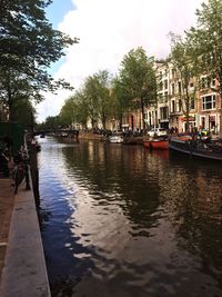 View of canal along buildings