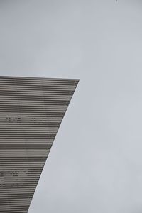 Low angle view of modern building against clear sky